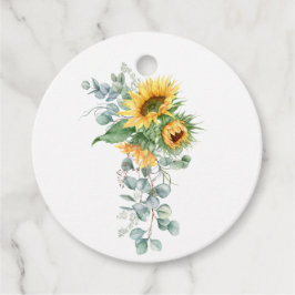 Etiquetas Para Lembrancinhas Boho Sunflower Eucalyptus