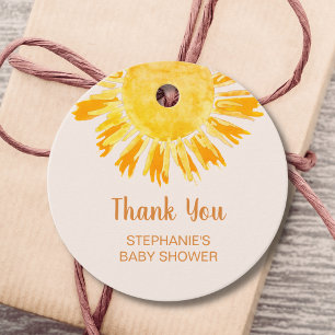 Etiquetas Para Lembrancinhas Boho Sunshine Chá de fraldas Obrigado