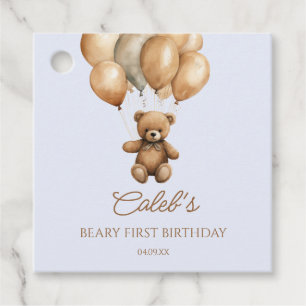 Etiquetas Para Lembrancinhas Boho Teddy Bear First Festa de aniversário