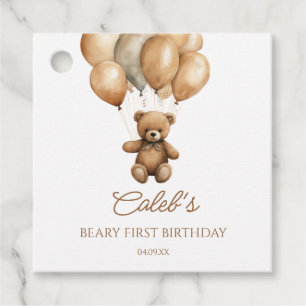 Etiquetas Para Lembrancinhas Boho Teddy Bear First Festa de aniversário
