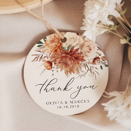 Etiquetas Para Lembrancinhas Boho Terracotta Dahlia Rosa Casamento Obrigado