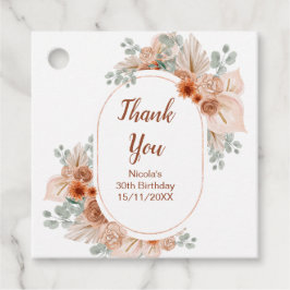 Etiquetas Para Lembrancinhas Boho Terracotta Pampas Grass Birthday