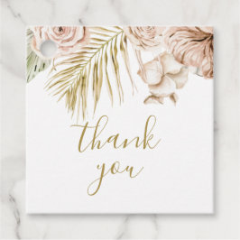 Etiquetas Para Lembrancinhas Boho Tropical Floral e Palmeira obrigado