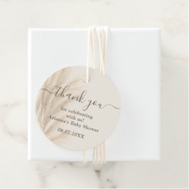 Etiquetas Para Lembrancinhas Boho verão grama pampas aquarela Obrigado bebê