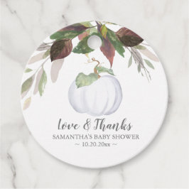 Etiquetas Para Lembrancinhas Boho Watercolor Autumn White Pumpkin