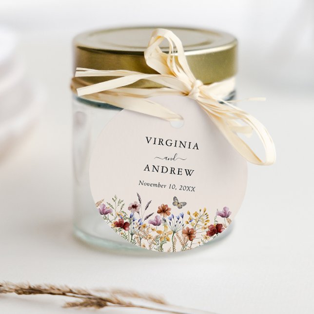 Etiquetas Para Lembrancinhas Boho Wildflower (Boho Wildflower Favor Tags
)