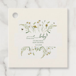 Etiquetas Para Lembrancinhas Boho Wildflower Baby in Bloom Baby Shower 