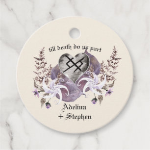 Etiquetas Para Lembrancinhas Boho Wildflower Viking Love Gothic Wedding Favor