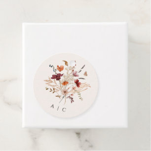 Etiquetas Para Lembrancinhas Boho Wildflower Vintage Casamento outono