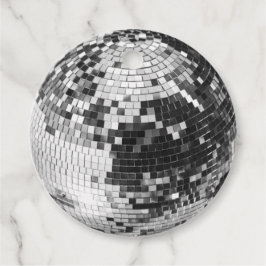 Etiquetas Para Lembrancinhas Bola de discoteca retrô brilho glitter prata anive