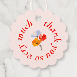 Etiquetas Para Lembrancinhas Bold Poppy Colorida Obrigado