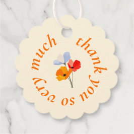 Etiquetas Para Lembrancinhas Bold Poppy Colorida Obrigado