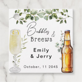 Etiquetas Para Lembrancinhas Bolhas e Cervejas - Festa de Chá de Casal Eucalipt