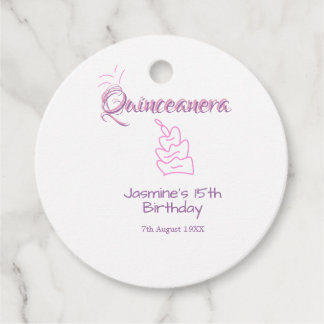Etiquetas Para Lembrancinhas bolo de aniversário de 15 anos da quinceanera roxo