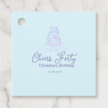 Bolo de aniversário feliz quarenta anos azul roxo 