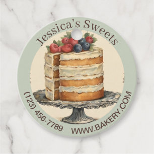 Etiquetas Para Lembrancinhas Bolo de Cupcake para padaria de Dessert Bakery Ele