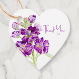 Etiquetas Para Lembrancinhas Bolsas flores aquarela arte roxa obrigado você