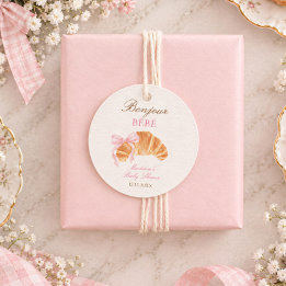 Etiquetas Para Lembrancinhas Bom Dia Bebê Arco Croissant Chuveiro de Bebê Franc