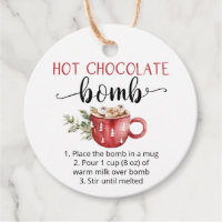 Bomba de chocolate quente aquarela fofa 
