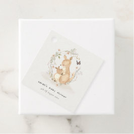 Etiquetas Para Lembrancinhas Bonito Joey Mama Kangaroo Floral Wreath Chá de fra