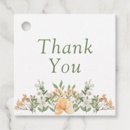 Etiquetas Para Lembrancinhas Bonito Peach e Casamento Floral Branco