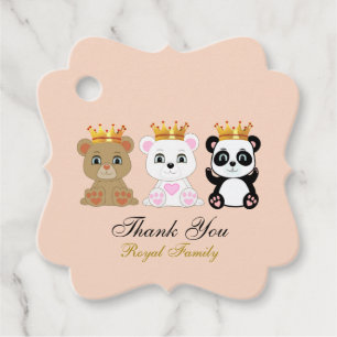 Etiquetas Para Lembrancinhas Bonito Rei Bears Obrigado