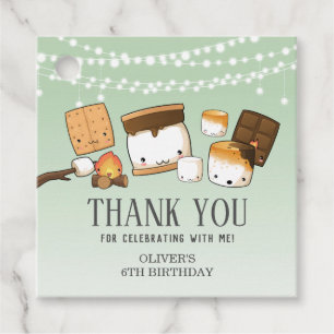 Etiquetas Para Lembrancinhas Bonito S'mores Smore Festa de aniversário Obrigad