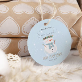 Etiquetas Para Lembrancinhas Bonito Snowman Obrigado A Neve Muito