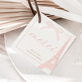 Etiquetas Para Lembrancinhas Bonjour Bébé Pink Paris Eiffel Chá de fraldas