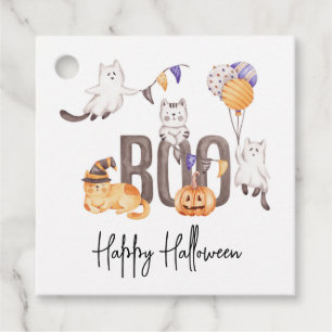 Etiquetas Para Lembrancinhas Boo Cute Kid's Happy Halloween Cats Fantasma Pumpk