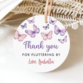 Etiquetas Para Lembrancinhas Borboleta Obrigado Flutuando Por Garota Aniversári