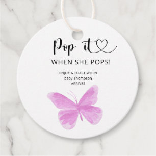 Etiquetas Para Lembrancinhas Borboleta - Pop quando ela pop chá de fraldas