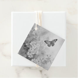 Etiquetas Para Lembrancinhas Borboleta Preta e Branca