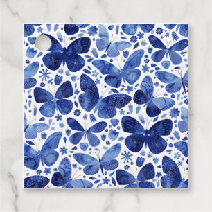 Etiquetas Para Lembrancinhas Borboletas Aquarela Azul