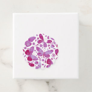 Etiquetas Para Lembrancinhas Borboletas Aquarela Rosa