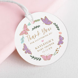 Etiquetas Para Lembrancinhas Borboletas bonito de Pastel Obrigado