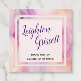 Etiquetas Para Lembrancinhas Borda cor-de-laranja-rosa