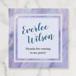 Etiquetas Para Lembrancinhas Borda de mármore roxa