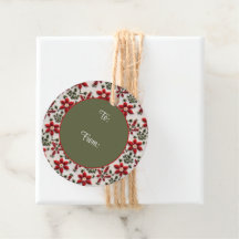 Bordados Florais Vermelho e Branco