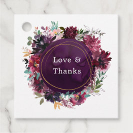 Etiquetas Para Lembrancinhas Bordo Violeta Ameixa Aquarela Floral Casamento