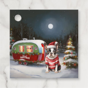 Etiquetas Para Lembrancinhas Boston Terrier Caravan - aventura natalícia