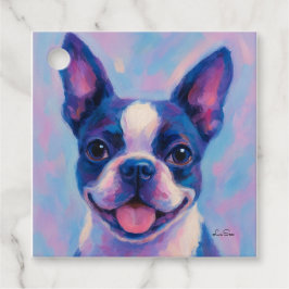 Etiquetas Para Lembrancinhas Boston Terrier Tea Party Napkins