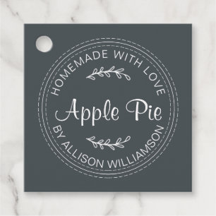 Etiquetas Para Lembrancinhas Branca de Pizza Negra-Pie Preta, Bicicleta de Casc