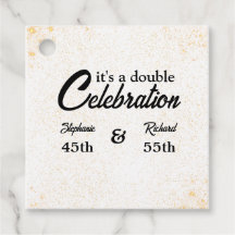 Branca Dourada de Aniversário Conjunto de Dupla Ce