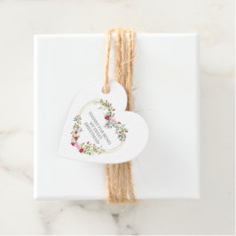 Etiquetas Para Lembrancinhas Bridesmaid Thank You Floral Heart Garland in Red