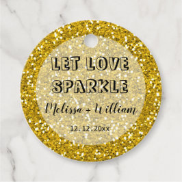 Etiquetas Para Lembrancinhas Brilhante, Dourada, Que Ame O Sparkle