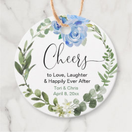Etiquetas Para Lembrancinhas Brinde Chuva de presentes verdejante floral azul 