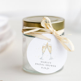 Etiquetas Para Lembrancinhas Brinde de Champanhe Personalizado para Chá de Noiv