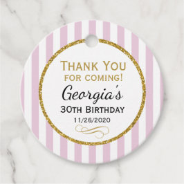 Etiquetas Para Lembrancinhas Brisa Dourada Rosa De Aniversário Obrigado Etiquet