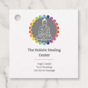 Etiquetas Para Lembrancinhas Buda Chakras Arco-íris Espiritual Metafísico Yoga
